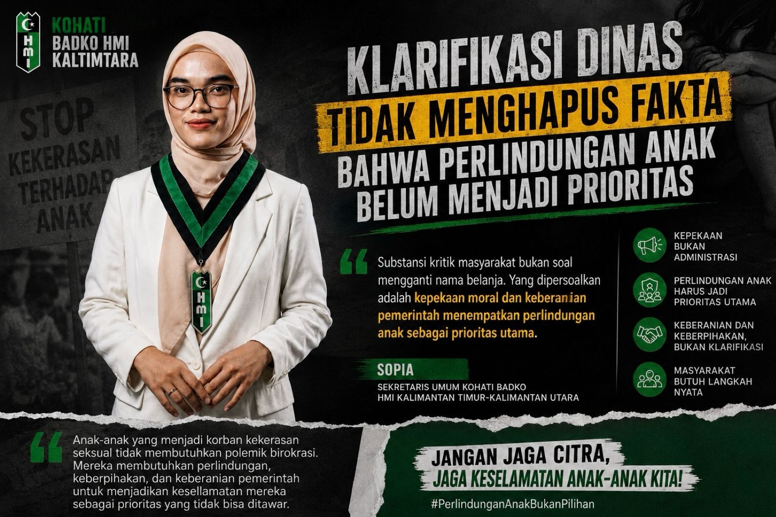 Polemik Anggaran di Berau, KOHATI Soroti Lemahnya Sensitivitas terhadap Korban Kekerasan